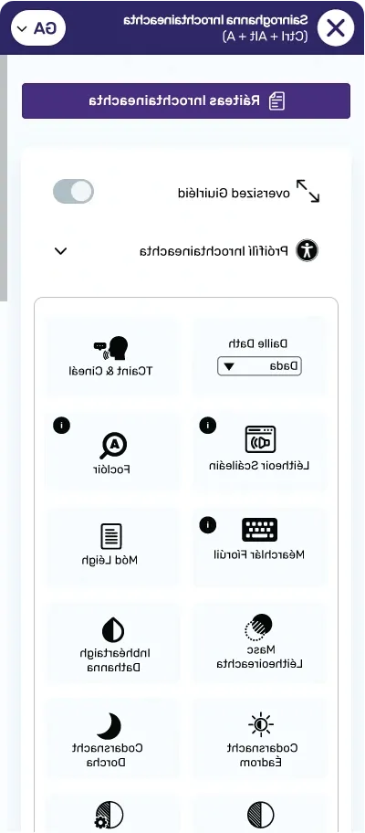 irish website accessibility widget