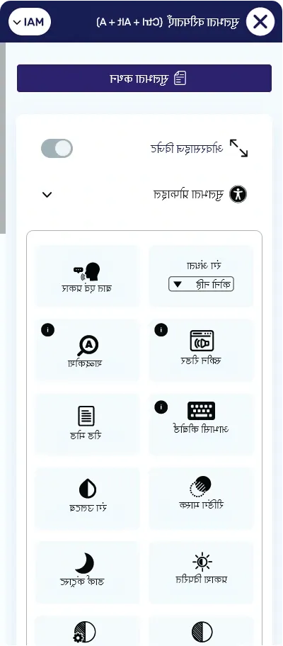 maithili accessibility toolbar