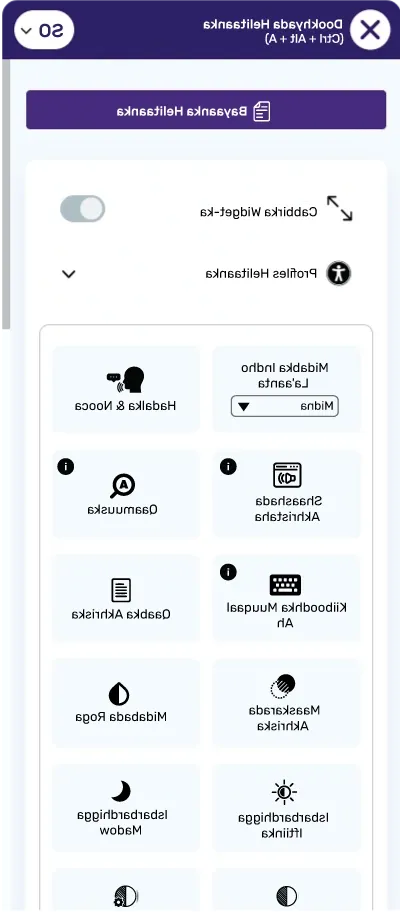 somali accessibility toolbar